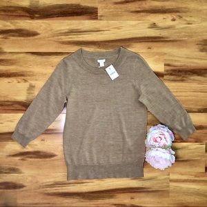 NWT JCrew Merino Wool Tippi 3/4 Sleeve Sweater